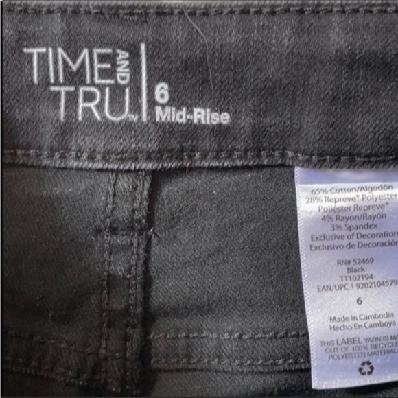 Black denim shorts Stretch Comfy Time and True Mid Rise Size 6 - Picture 5 of 7